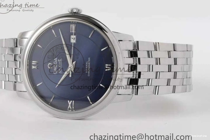 0524 De Ville SS DIWF 1:1 Best Edition Deep Blue Dial SS Markers on SS Bracelet MIYOTA Thermal 7849